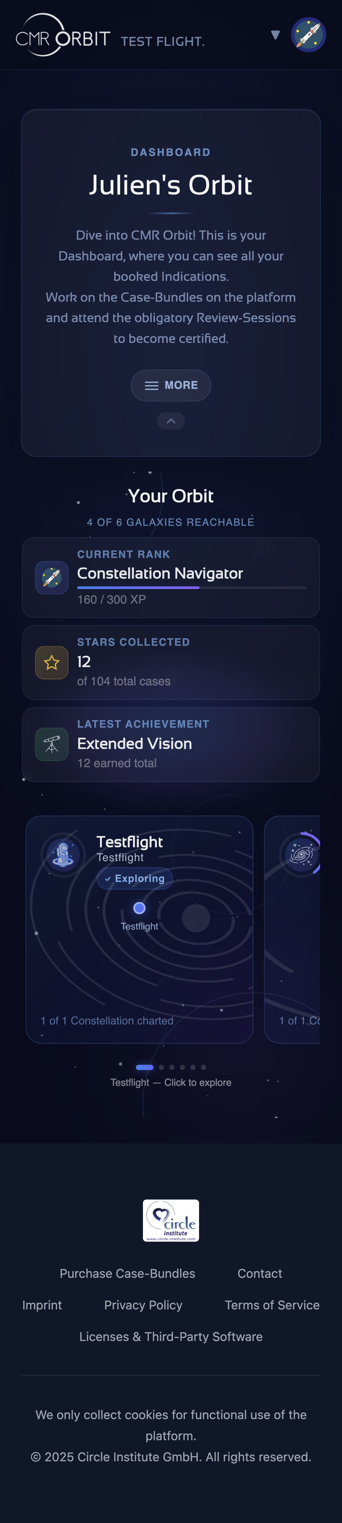 CMR Orbit — Mobile course overview