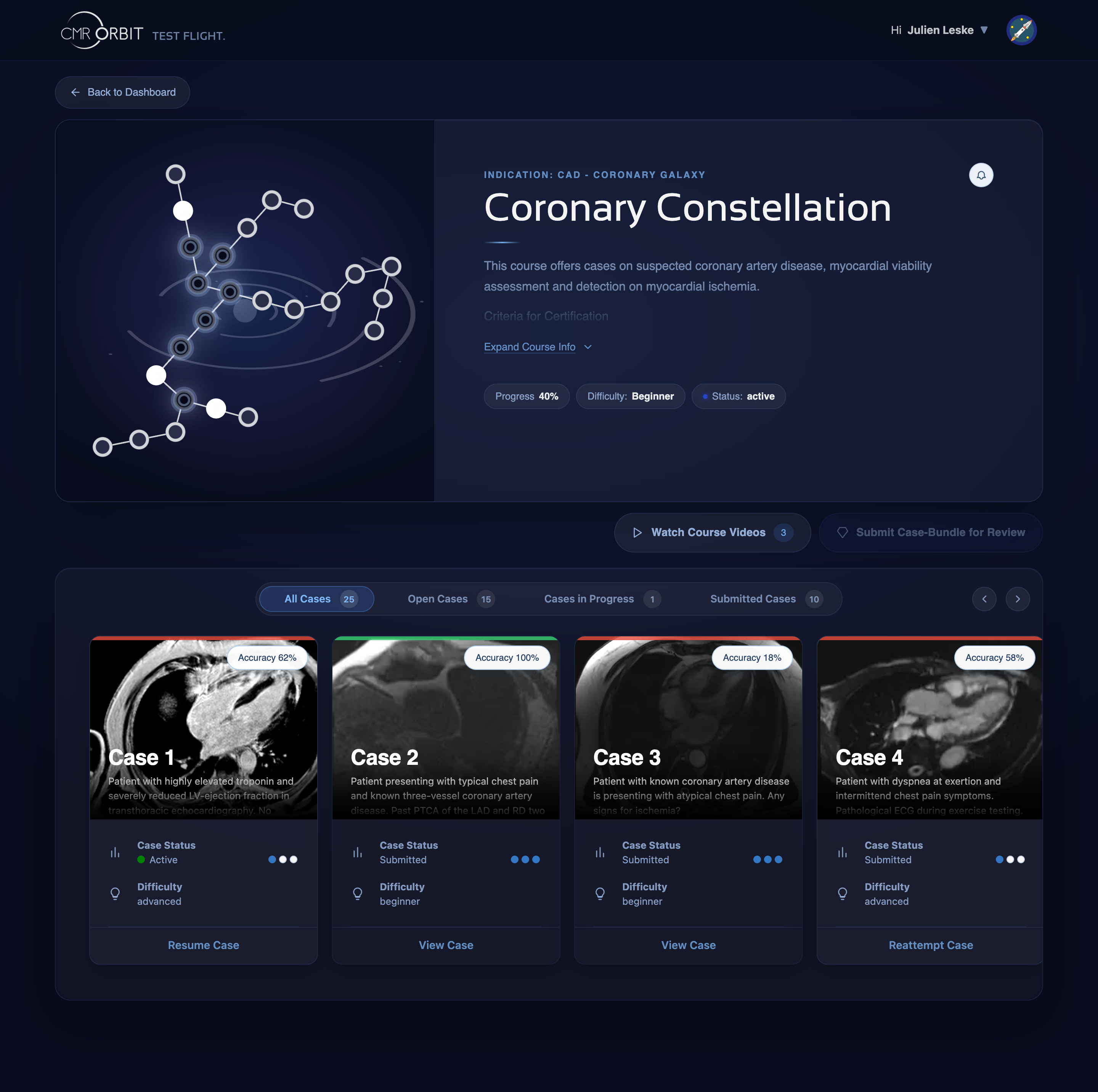 CMR Orbit — Case-Bundle View with Gamification