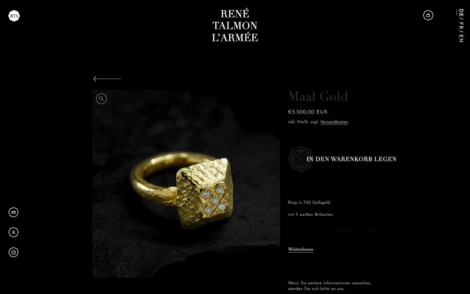René Talmon L’Armée: jewellery product detail